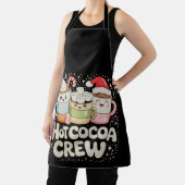 Kerstfeest Hot Cocoa Crew Kerstvakantie Familie Schort (Insitu)