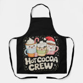 Kerstfeest Hot Cocoa Crew Kerstvakantie Familie Schort (Voorkant)