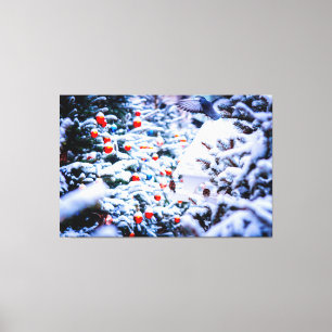 Kerstfeest Idyll geweldig Canvas Afdruk