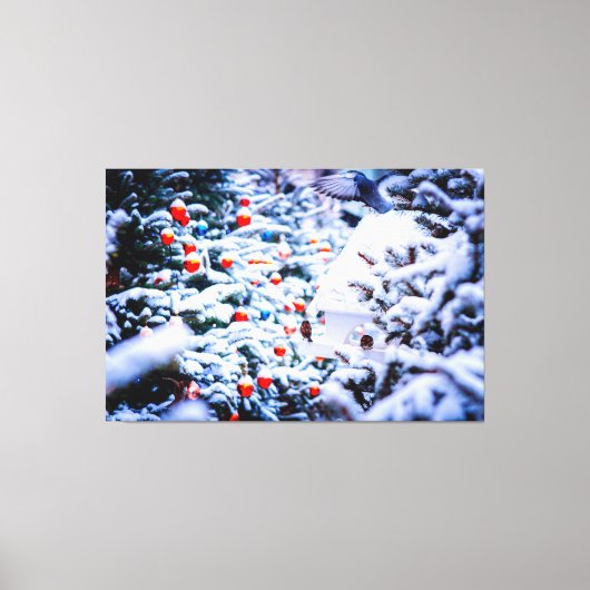 Kerstfeest Idyll geweldig Canvas Afdruk (Voorkant)