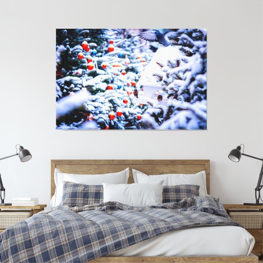 Kerstfeest Idyll geweldig Canvas Afdruk (Insitu (Slaapkamer))