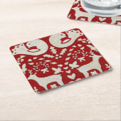 Kerstfeest II Kartonnen Onderzetters (Schuin)