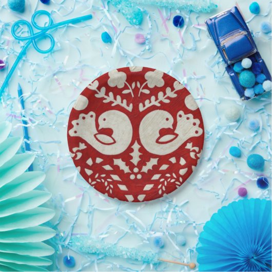 Kerstfeest II Papieren Bordje (Feest)