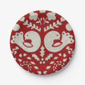 Kerstfeest II Papieren Bordje (Voorkant)