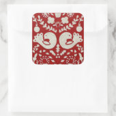 Kerstfeest II Vierkante Sticker (Tas)