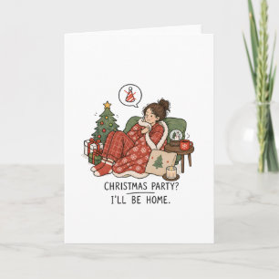 Kerstfeest Ik Ben Thuis – Grappige Introvert Kaart