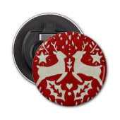 Kerstfeest Ik Button Flesopener (Voorkant)