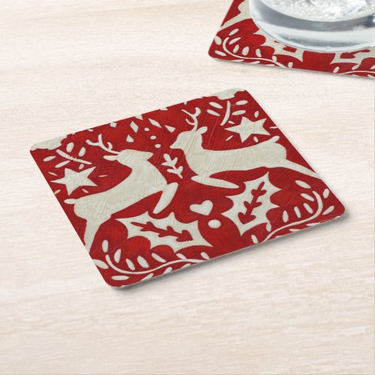 Kerstfeest Ik Kartonnen Onderzetters (Schuin)