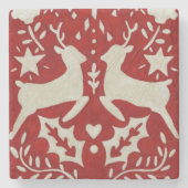 Kerstfeest Ik Stenen Onderzetter (Voorkant)