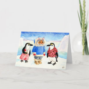 Kerstfeest in Antarctica Feestdagen Kaart