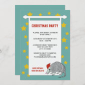 Kerstfeest in Armadillo ( groen) Kaart (Voorkant / Achterkant)
