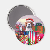 Kerstfeest in Beagle Magneet (Voorkant / Achterkant)