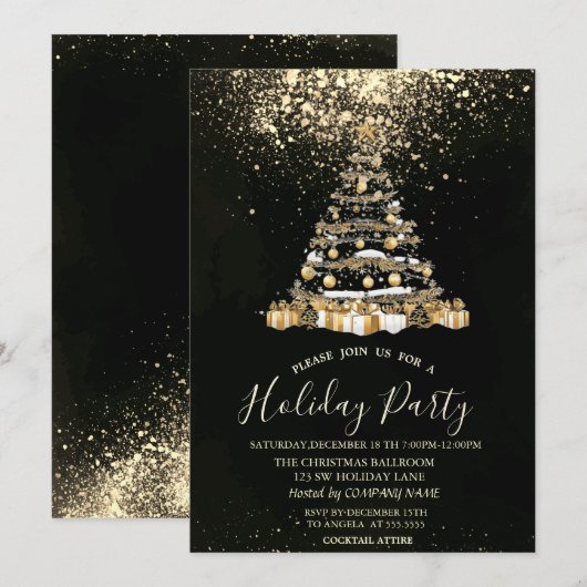 Kerstfeest in Confetti Kaart (Voorkant / Achterkant)