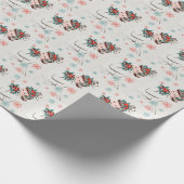  kerstfeest in de boog cadeaupapier (Hoek)