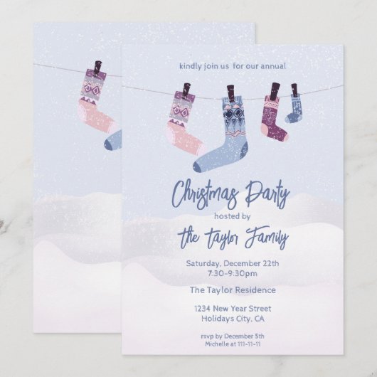 Kerstfeest in de feestdagen kaart (Voorkant / Achterkant)