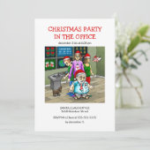 Kerstfeest in de kantoor kaart (Staand voorkant)