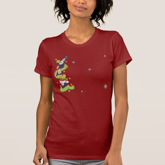 Kerstfeest in de pinguïn t-shirt (Voorkant)