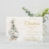 Kerstfeest in de Rustige Waterverf Boom Kaart (Staand voorkant)