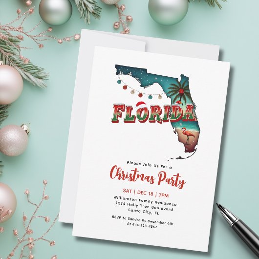 Kerstfeest in de staat Florida Kaart