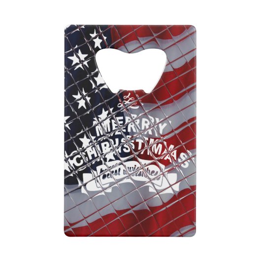 Kerstfeest in de VS: een feestelijke viering van v Creditkaart Flessenopener (Voorkant)