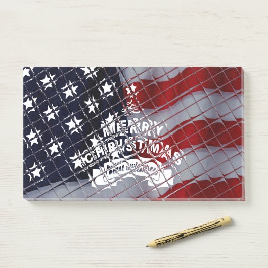 Kerstfeest in de VS: een feestelijke viering van v Post-it® Notes (Op bureau)