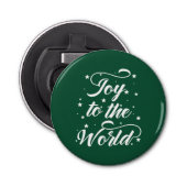 kerstfeest in de wereld button flesopener (Voorkant)