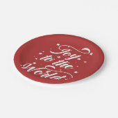 kerstfeest in de wereld papieren bordje (Gekanteld)