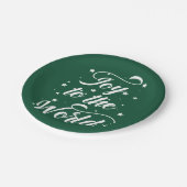 kerstfeest in de wereld papieren bordje (Gekanteld)