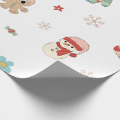 Kerstfeest in de winter cadeaupapier (Hoek)