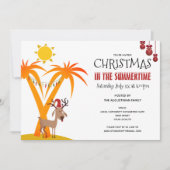 Kerstfeest in de zomertijd-feestje kaart (Voorkant)