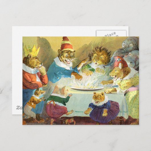 Kerstfeest in Dierenland Feestdagenkaart (Voorkant / Achterkant)