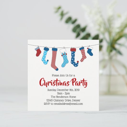 Kerstfeest in feestdag kaart (Staand voorkant)