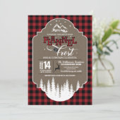 Kerstfeest in Flannel en Frost Kaart (Staand voorkant)