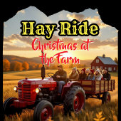 Kerstfeest in het Boerderij Ornament Kaart