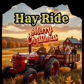 Kerstfeest in het Boerderij Ornament Kaart