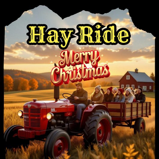 Kerstfeest in het Boerderij Ornament Kaart