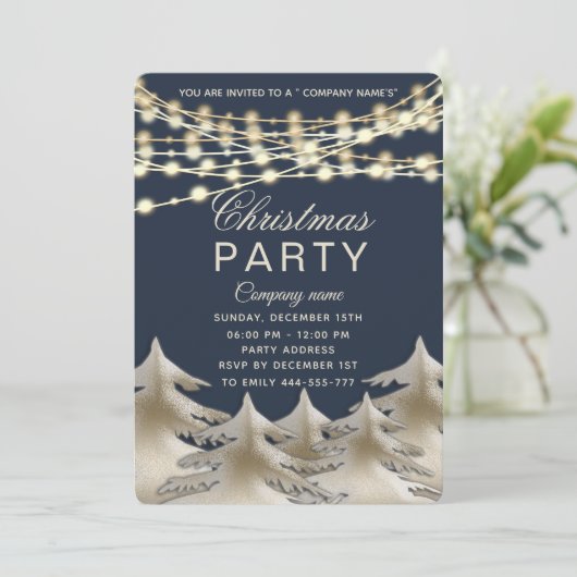 kerstfeest in het gezelschap kaart (Staand voorkant)