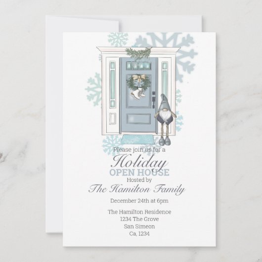 Kerstfeest in het Open House Kaart (Voorkant)