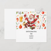 Kerstfeest in het thema van de kerstman kaart (Voorkant / Achterkant)