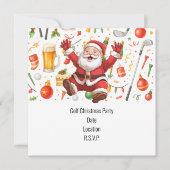 Kerstfeest in het thema van de kerstman kaart (Voorkant)