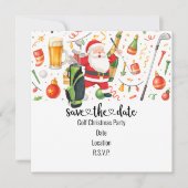 Kerstfeest in het thema van de kerstman save the date (Voorkant)