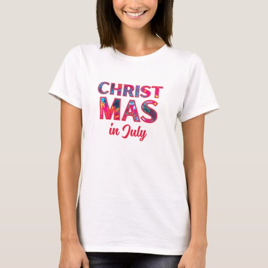 KERSTFEEST IN JULI Cadeaubijsluiter T-shirt (Voorkant)