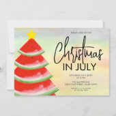 Kerstfeest in juli-feest kaart (Voorkant)
