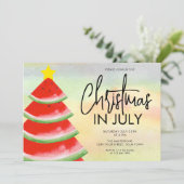 Kerstfeest in juli-feest kaart (Staand voorkant)