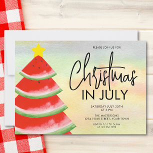 Kerstfeest in juli-feest kaart