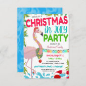 Kerstfeest In Juli Feest Uitnodiging (Voorkant / Achterkant)