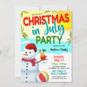 Kerstfeest In Juli Feest Uitnodiging (Voorkant)