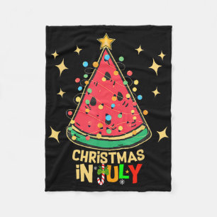 Kerstfeest In Juli Feest Watermeloen Kerstboom Fleece Deken