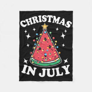 Kerstfeest In Juli Feest Watermeloen Kerstboom Fleece Deken