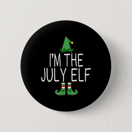 Kerstfeest in juli grappig ronde button 5,7 cm (Voorkant)